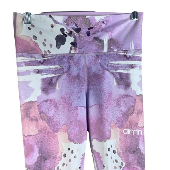 Aimn | Brave Spirit Abstract Watercolor Workout Compression Leggings Small - Picture 6 of 9